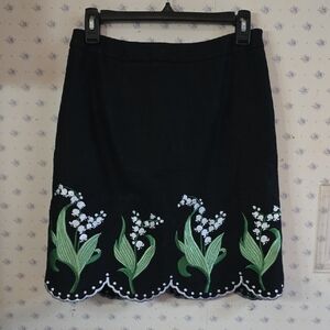 Etcetera Black Embellished Mini Pencil Skirt